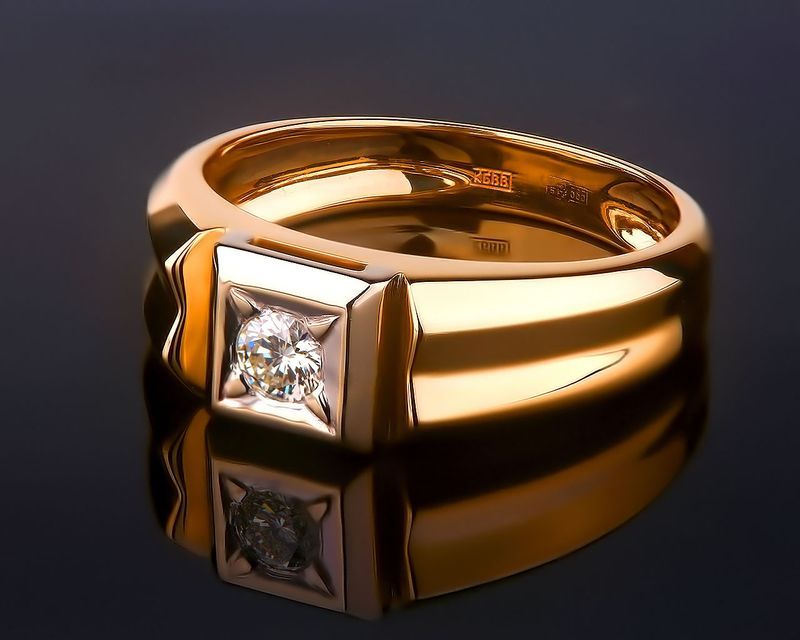 Женское золотое кольцо на мизинец - 7591008