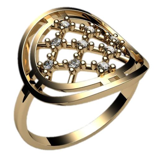 Золотое кольцо сеточкой