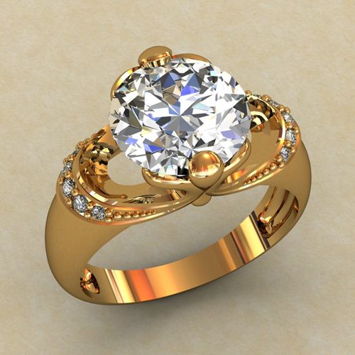 Женские кольца из золота с камнем