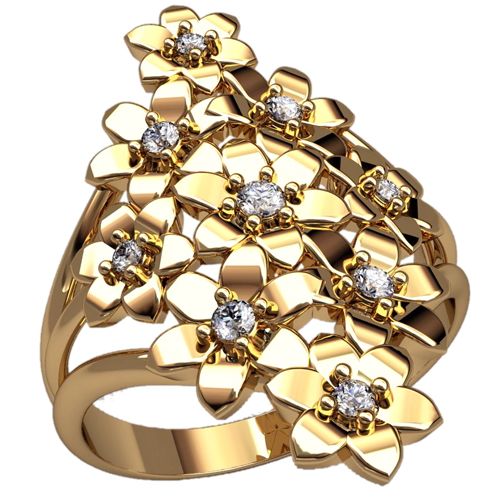 Золотое ювелирное кольцо