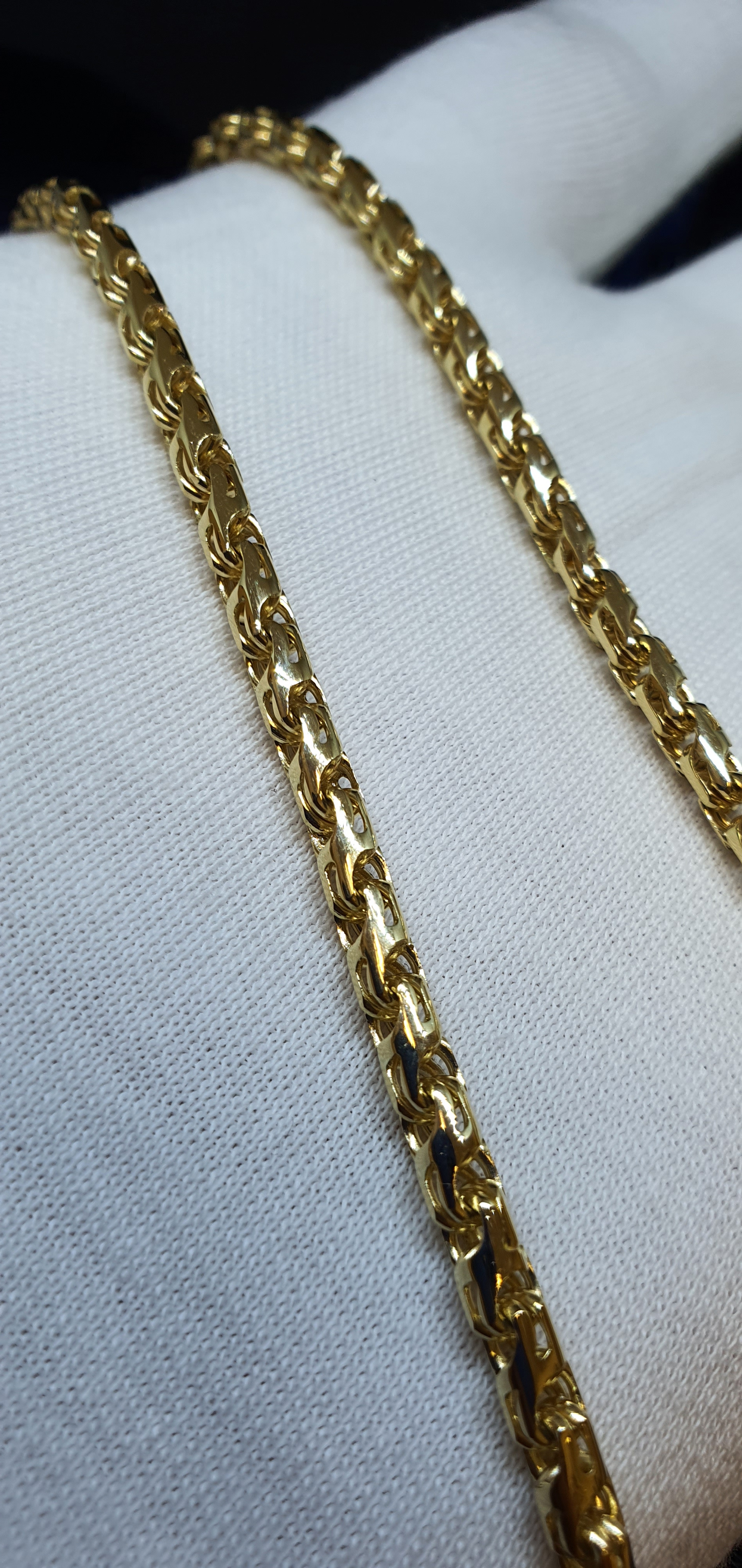 Золотая цепь плетение Ручеек 161221-5 из золота под заказ. 161221-5